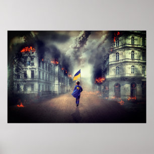 Affiche Signature de la paix ukrainienne dans le monde