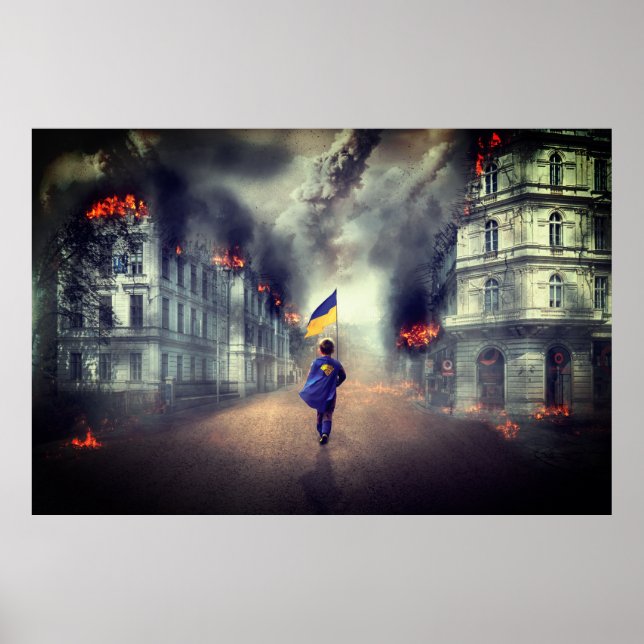 Affiche Signature de la paix ukrainienne dans le monde (Devant)