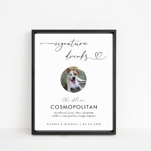 Affiche Signature de la photo Coeur et animal Signet Maria