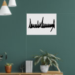 Affiche Signature de l'autographe Donald Trump<br><div class="desc">Signature de l'autographe Donald Trump</div>