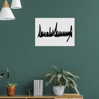 Affiche Signature de l'autographe Donald Trump