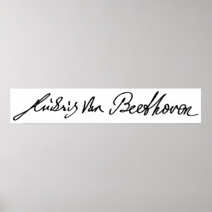 Affiche Signature de musicien Ludwig van Beethoven