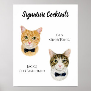 Affiche Signature du chat Signet boisson