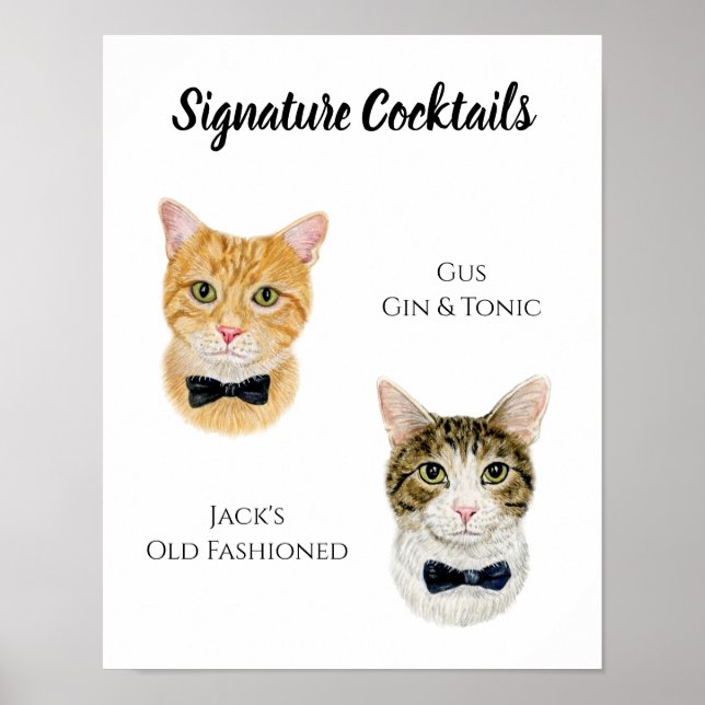 Affiche Signature du chat Signet boisson (Devant)
