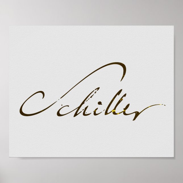 Affiche Signature Friedrich Schiller (Devant)