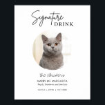 Affiche Signature Mariage de chat imprimable Panneau de la<br><div class="desc">Le panneau de signature du mariage de l'animal de compagnie, mignon et modifiable, est muni d'un cadre circulaire pour présenter l'image de votre animal de compagnie ainsi que votre boisson et recette mariage signature. Les panneaux de mariage imprimables sont la façon idéale d'imprimer vos panneaux de mariage à la maison....</div>