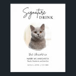 Affiche Signature Mariage de chat imprimable Panneau de la<br><div class="desc">Le panneau de signature du mariage de l'animal de compagnie, mignon et modifiable, est muni d'un cadre circulaire pour présenter l'image de votre animal de compagnie ainsi que votre boisson et recette mariage signature. Les panneaux de mariage imprimables sont la façon idéale d'imprimer vos panneaux de mariage à la maison....</div>