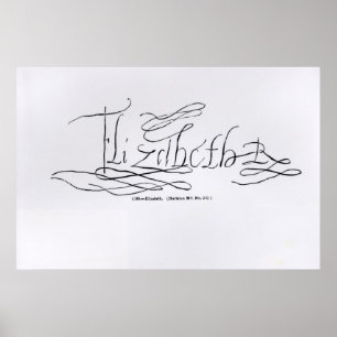 Affiche Signature of Queen Elizabeth I
