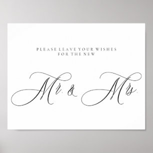 Affiche Signature simple Monsieur Madame Calligraphie
