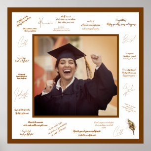 Affiche Signatures rousses Souvenirs Autographe Graduation