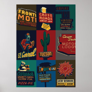 Affiche Signaux Tucson Neon de 28 po x 20 po