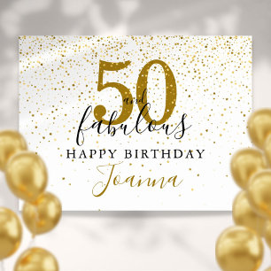 Affiche Signe 50 ans et Incroyable Or et Noir pour Anniver