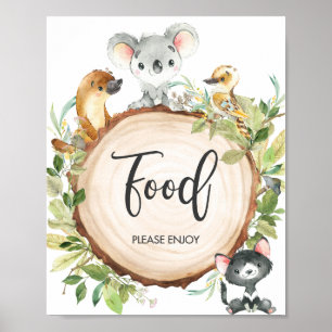 Affiche SIGNE ALIMENTAIRE DE Baby shower VERDOYANT D'ANIMA