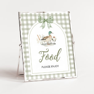 Affiche SIGNE ALIMENTAIRE En vichy Canard Mallard