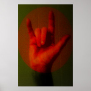 Affiche SIGNE ASL Je t'aime