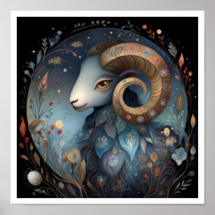 Affiche Signe astrologique Bélier Zodiaque Céleste