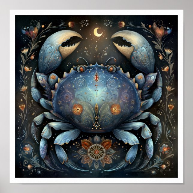 Affiche Signe astrologique Cancer Céleste (Devant)