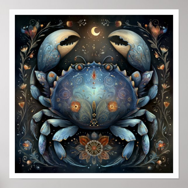 Affiche Signe astrologique Cancer Céleste (Devant)