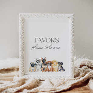 Affiche Signe Baby shower Chien Chien Chien Chien Chien Co