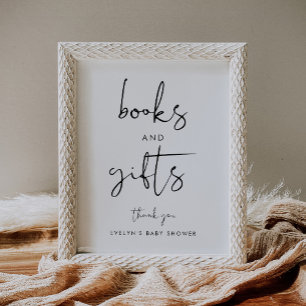 Affiche SIGNE Baby shower DES Livres Et Cadeaux STELLA