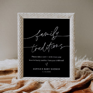 Affiche SIGNE Baby shower des traditions de la famille NOI