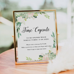 Affiche SIGNE Baby shower DEVON Time Capsule