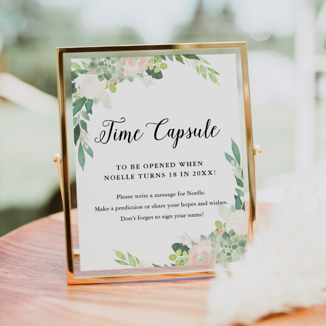 Affiche SIGNE Baby shower DEVON Time Capsule (Créateur téléchargé)