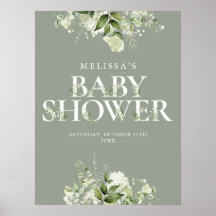 SIGNE Baby shower Floral Sage Greenery