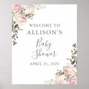 Affiche SIGNE Baby shower Floral Spring