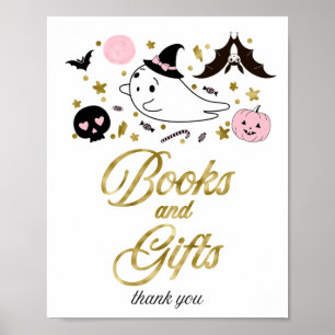 Affiche SIGNE Baby shower Halloween Livres et Cadeaux