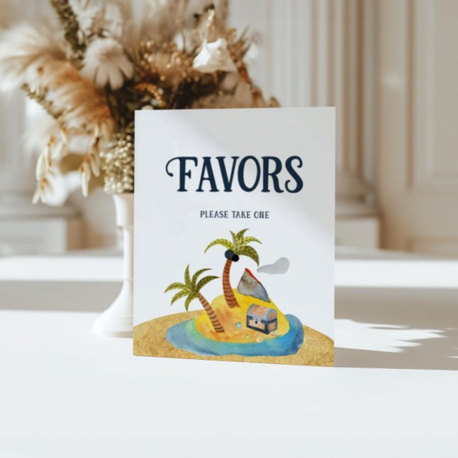 Affiche SIGNE Baby shower Pirates Faveurs (Créateur téléchargé)