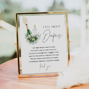 Affiche SIGNE Baby shower REMY Late Night Diapers