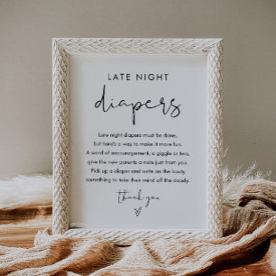 Affiche SIGNE Baby shower STELLA Late Night Diapés