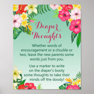 Affiche SIGNE Baby shower tropical de Luau