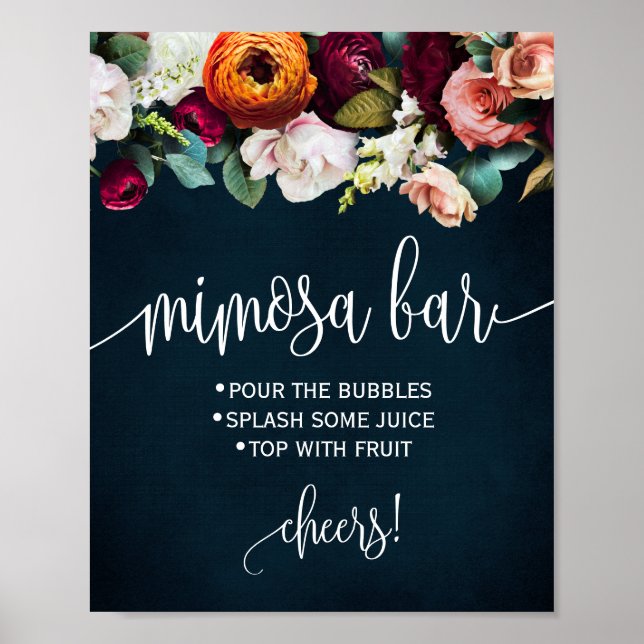 Affiche SIGNE BARRE Mimosa Vin Marine Wedding shower (Devant)
