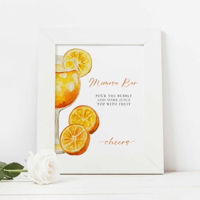 Affiche SIGNE BARRIÈRE Mimosa Aperol Spritz Fête des marié (Créateur téléchargé)