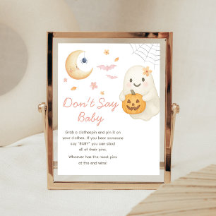 Affiche Signe Bébé Rose Little Boo Baby Shower N' dites Pa
