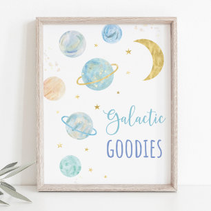 Affiche SIGNE Bleu Pastel Galaxy Space Galactic Goodies