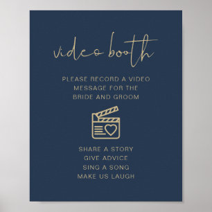 Affiche SIGNE BORD vidéo Mariage de la marine et de l'or C