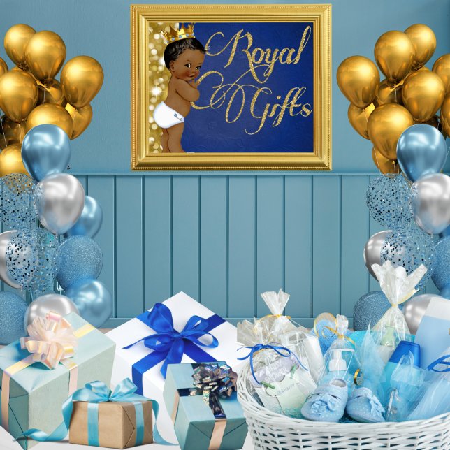 Affiche SIGNE-cadeau de Baby shower Royal African (Créateur téléchargé)