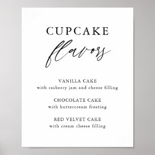 Affiche SIGNE Calligraphie rustique Mariage Cupcake Flaver