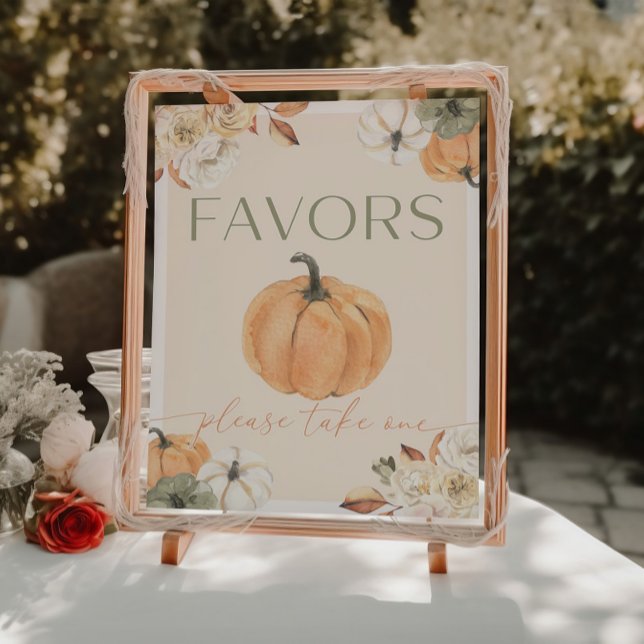 Affiche SIGNE citrouille Baby shower Faveurs (Créateur téléchargé)