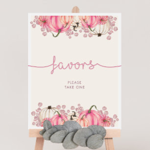 Affiche SIGNE citrouille Baby shower Faveurs