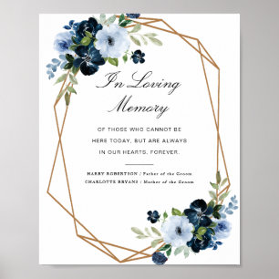 Affiche signe commémoratif de la marine et du mariage flor