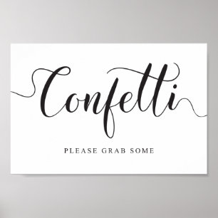 Affiche Signe Confetti pour Mariage. S'il vous plaît, pren