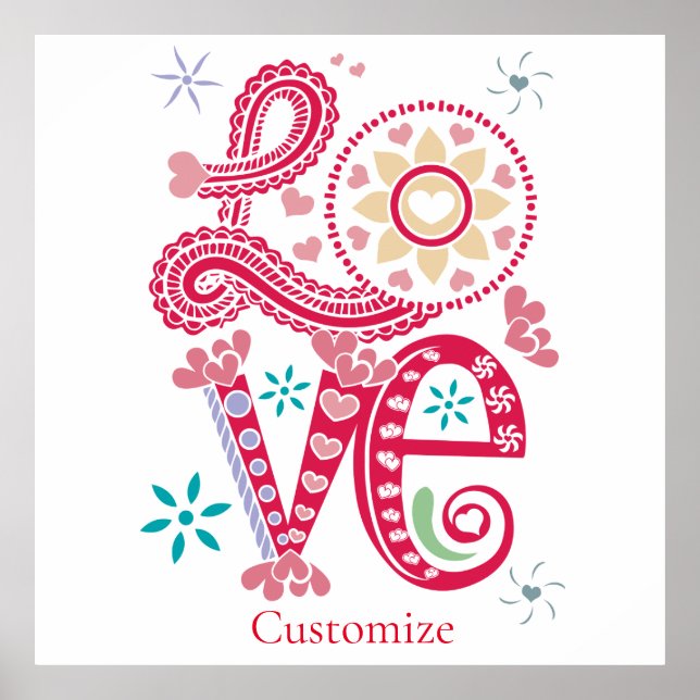 Affiche Signe d'amour hippie groovy Thunder_Cove (Devant)