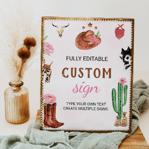 AFFICHE SIGNE D'ANNIVERSAIRE DE LA FÊTE DE RODÉO DE L'OUES