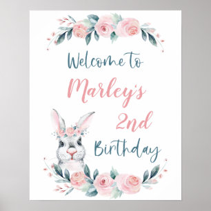 Affiche Signe d'anniversaire "Some Bunny", tout âge accept