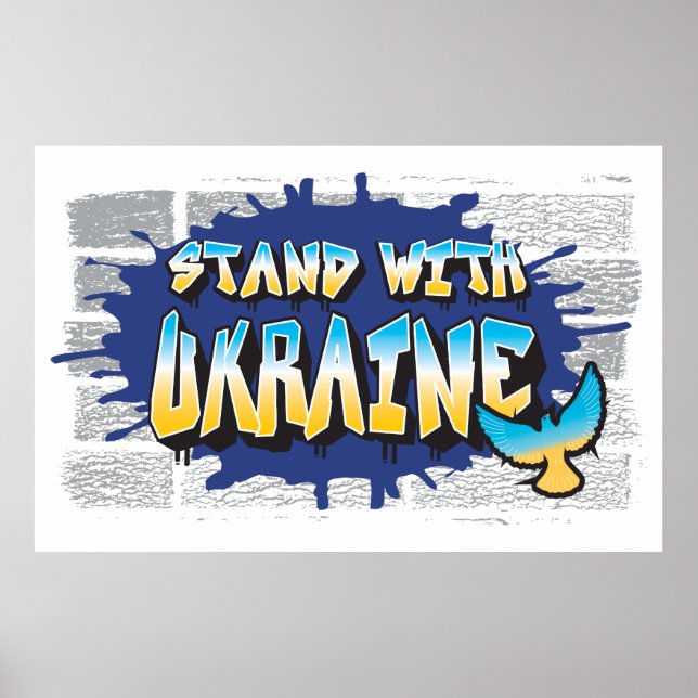 Affiche SIGNE D'ASSISTANCE DE LOYAUTÉ POUR Camion UKRAINE (Devant)