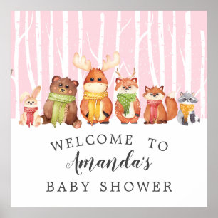 Affiche SIGNE DE Baby shower D'ACCUEIL WODOPAGE D'Hiver